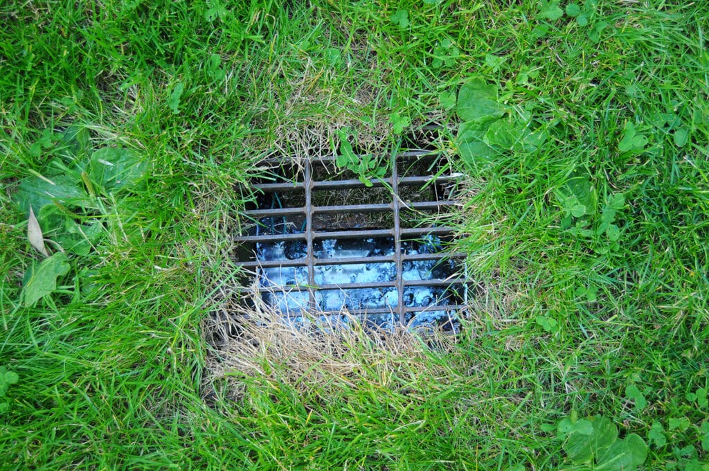 Clogged Ground Drain